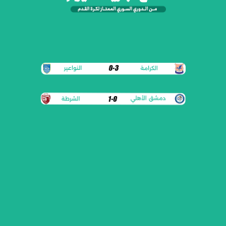 الكرامة يفوز على النواعير والشرطة ينتصر على دمشق الأهلي
